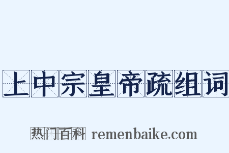 上中宗皇帝疏组词是什么意思的图片
